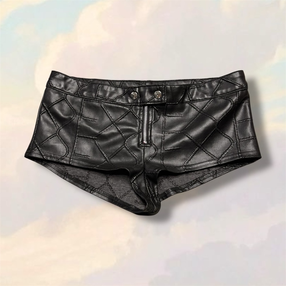 rare 90s vintage lip service sex embroidered micro shorts